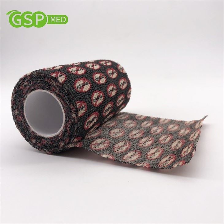 Custom Logo Easy Tear Non Woven Self Adhesive Pet Bandage Vet Wrap Cohesive Elastic Horse Bandage